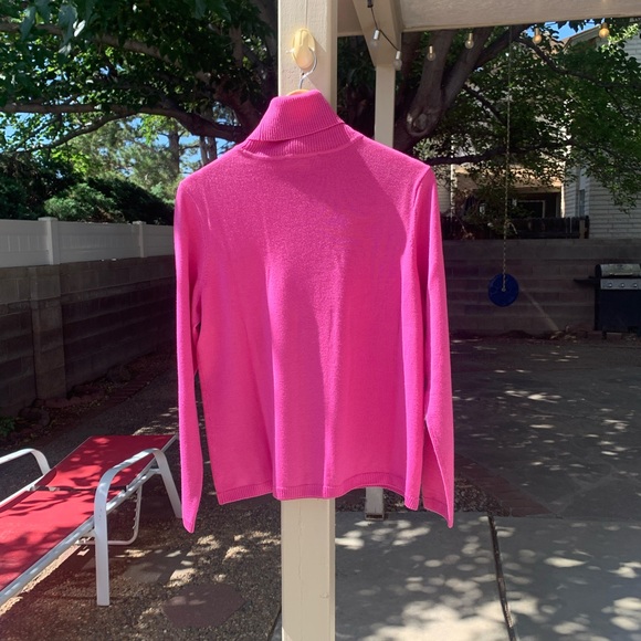 Pendleton pink turtleneck pink sweater 100% merino wool size XL - Picture 2 of 15